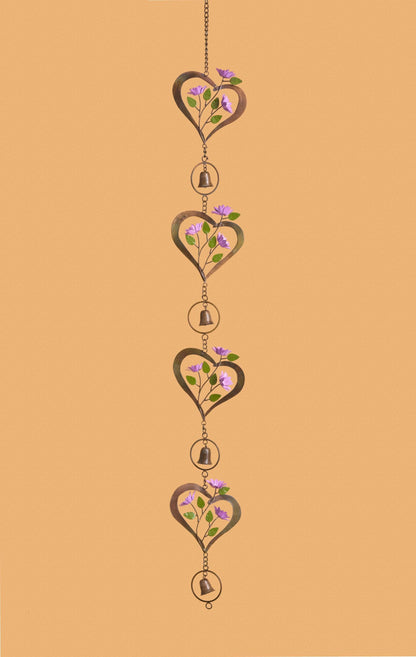 Flowers On Heart Hanging Ornament-Ornaments-Happy Gardens