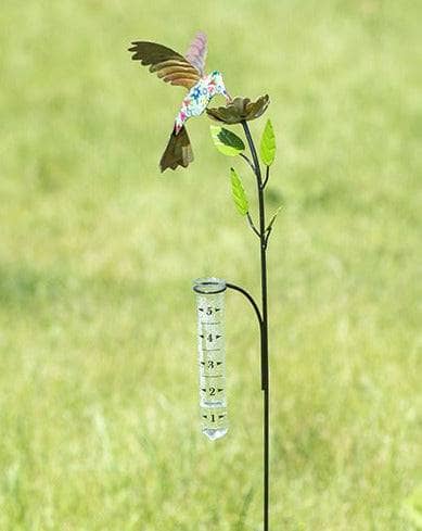 Floral Hummingbird Multicolor Rain Gauge - Happy Gardens