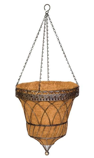 Victorian Parasol Basket w/ Chain - Happy Gardens