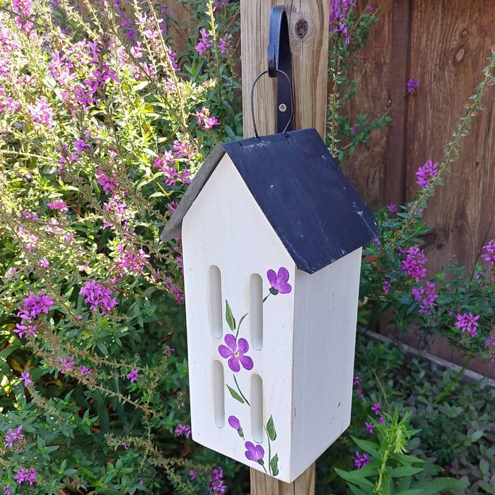 Butterfly House With Handpainted Flowers - Happy Gardens