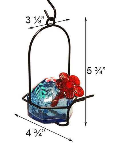 Botanica Lunch Pail Hummingbird Feeder, Blue - Happy Gardens