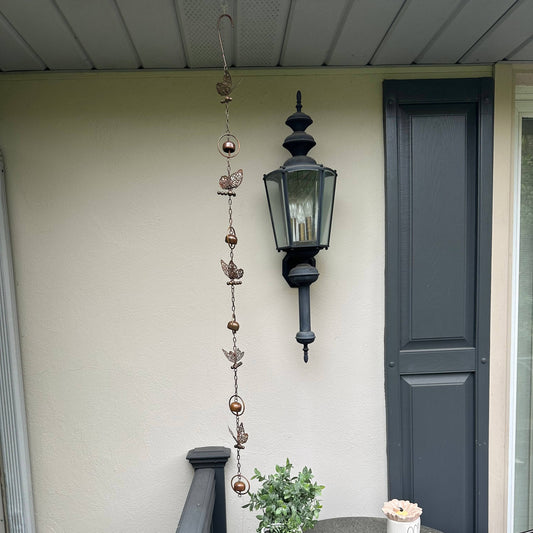 Butterflies With Bells Hanging Ornament-Ornaments-Happy Gardens