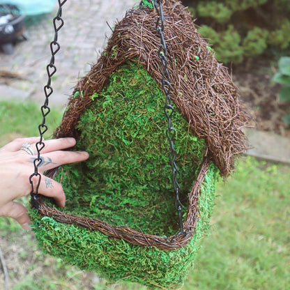 Woven Maison Plantable Moss Birdhouse - Happy Gardens