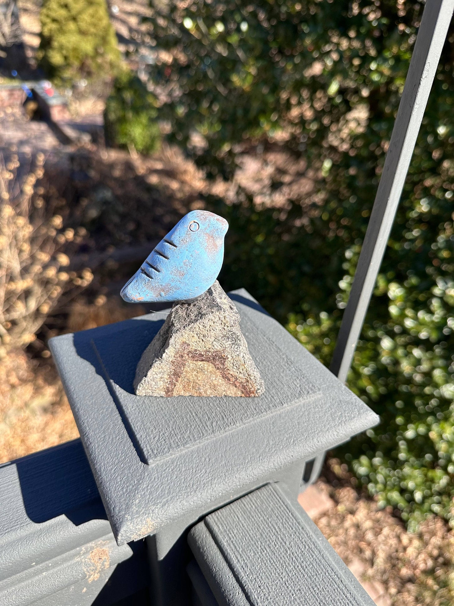 Happy Gardens - Mini Birds on Rocks Stone Statues