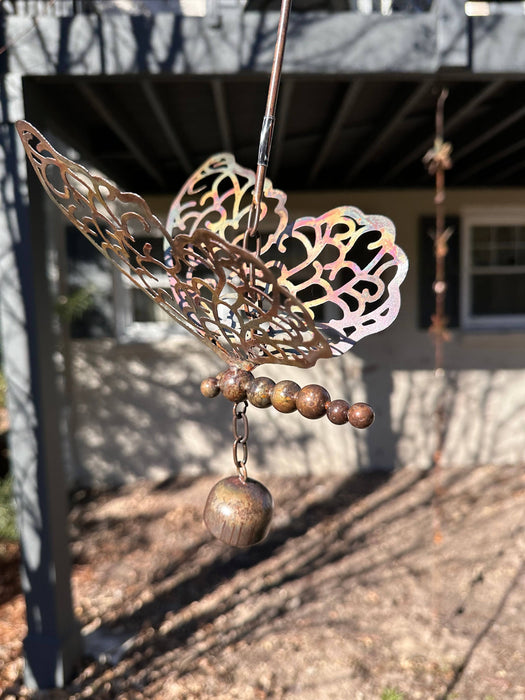 Hanging Butterfly with Bell - Happy Gardens