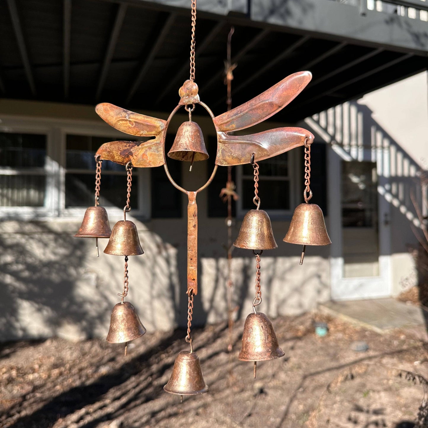 Happy Gardens - Dragonfly with Bells Wind Chime