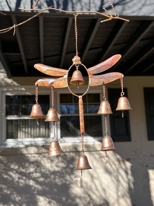 Happy Gardens - Dragonfly with Bells Wind Chime