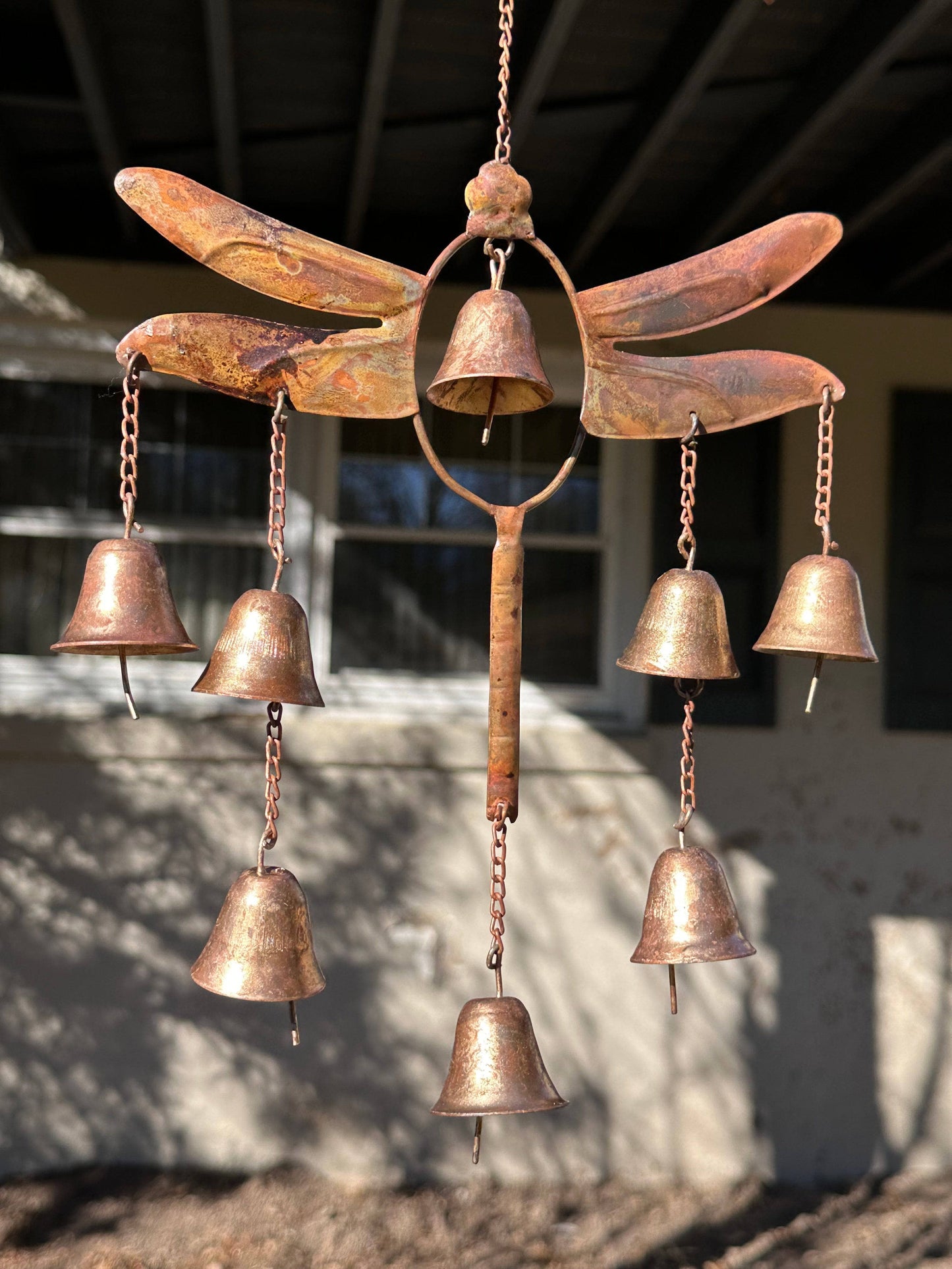 Happy Gardens - Dragonfly with Bells Wind Chime
