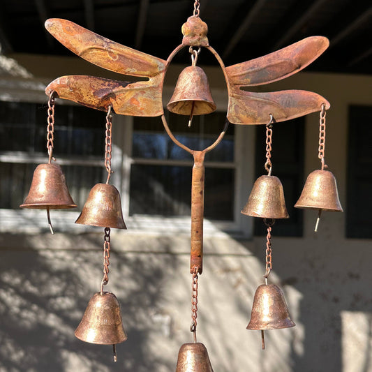 Happy Gardens - Dragonfly with Bells Wind Chime