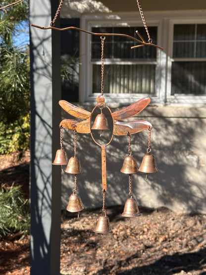 Happy Gardens - Dragonfly with Bells Wind Chime