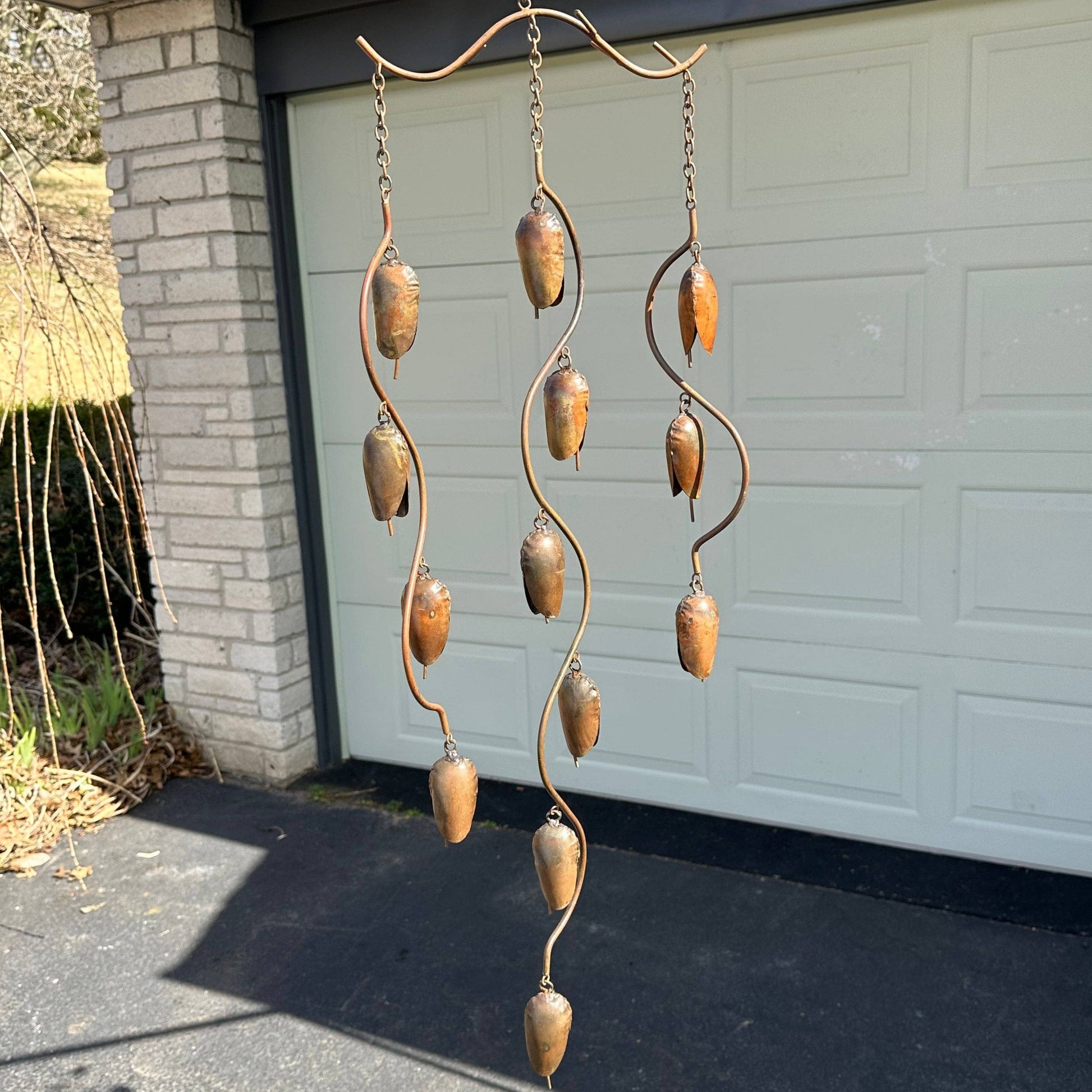 Happy Gardens - Triple Bell Spiral Wind Chime