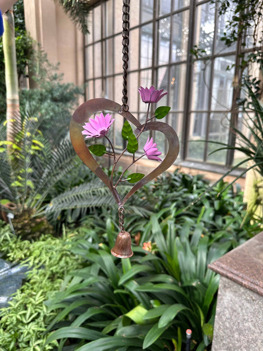 Flowers On Heart Hanging Ornament - Happy Gardens