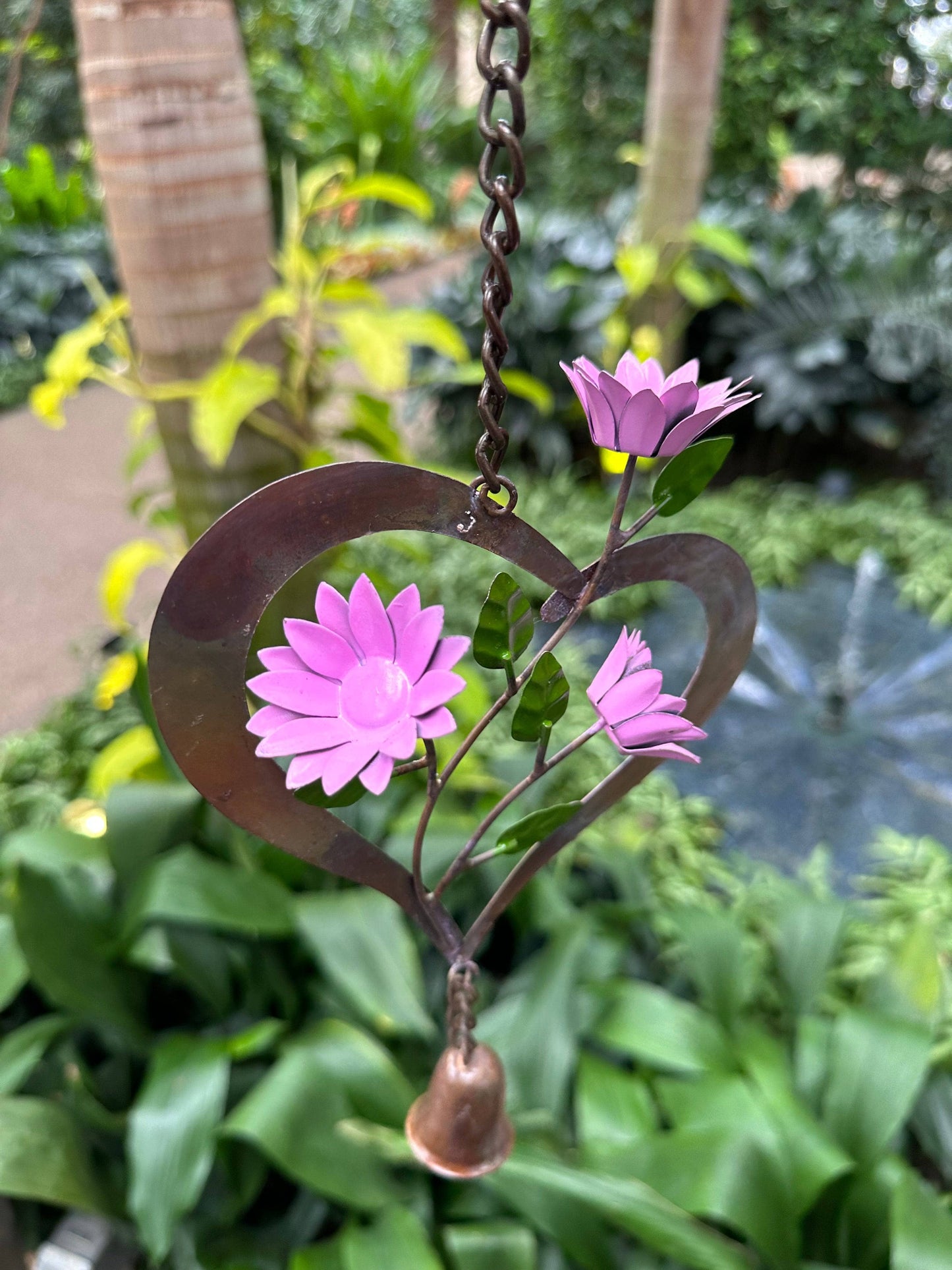 Flowers On Heart Hanging Ornament - Happy Gardens
