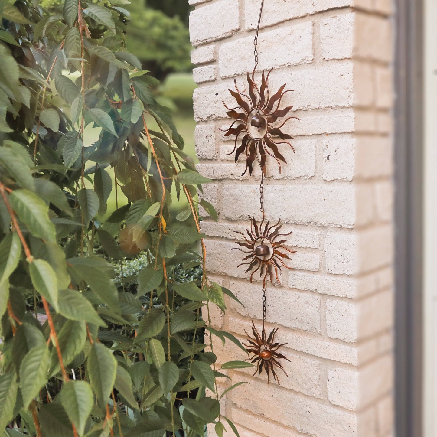 Graduated Sun and Bell Trio Ornament - Happy Gardens