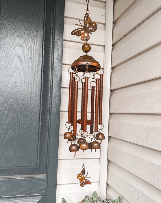 Hanging Butterfly Pipes With Bells-Happy Gardens