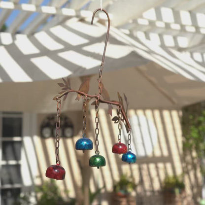Birds w/Bells Multicolor Wind Chime - Happy Gardens