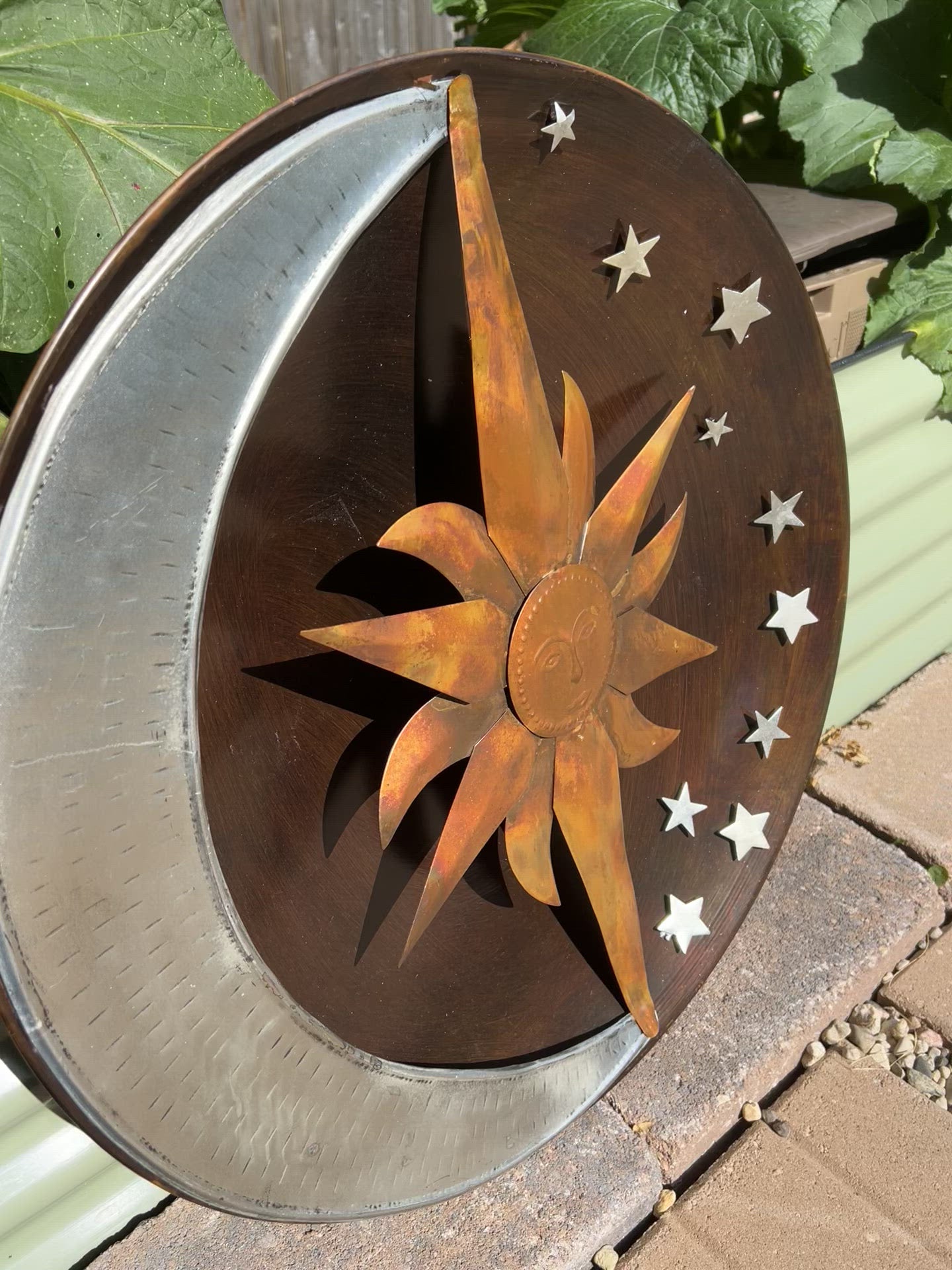 Happy Gardens - Raised Celestial Wall Decor Disc