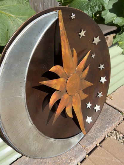 Happy Gardens - Raised Celestial Wall Decor Disc