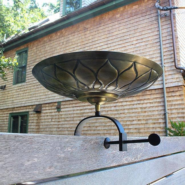 African Daisy Bird Bath with Over Rail Bracket - Happy Gardens