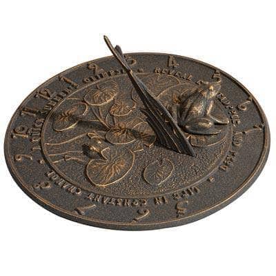Aluminum Frog Sundial - Happy Gardens
