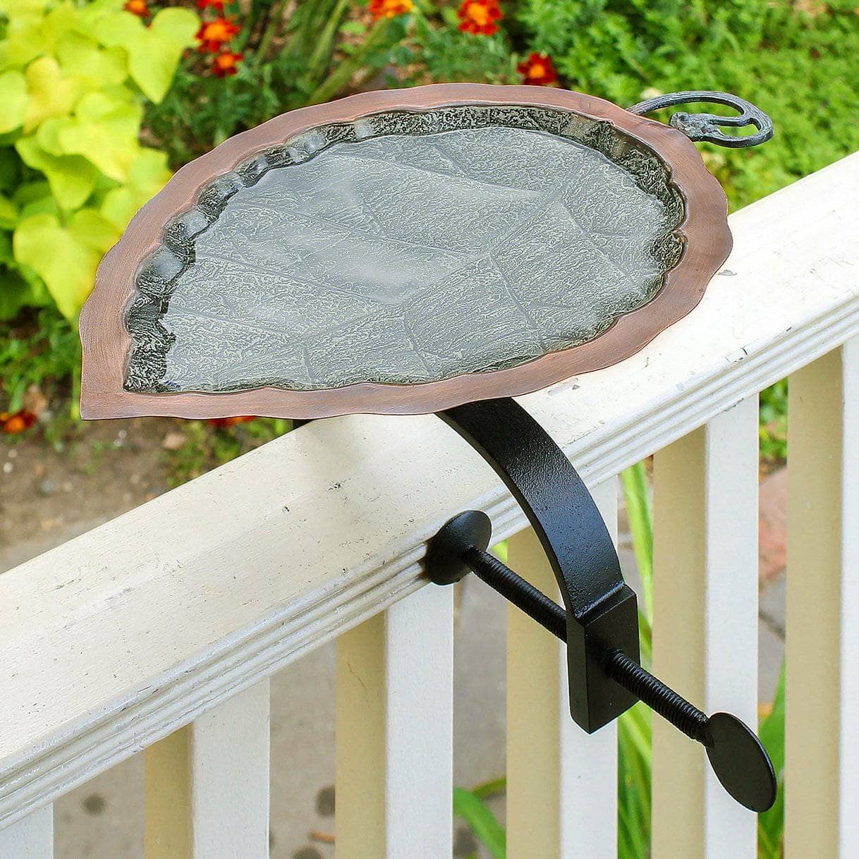 Aspen Leaf Bird Bath - Happy Gardens