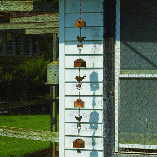 Happy Gardens - Bird House and Birds Garden Ornament