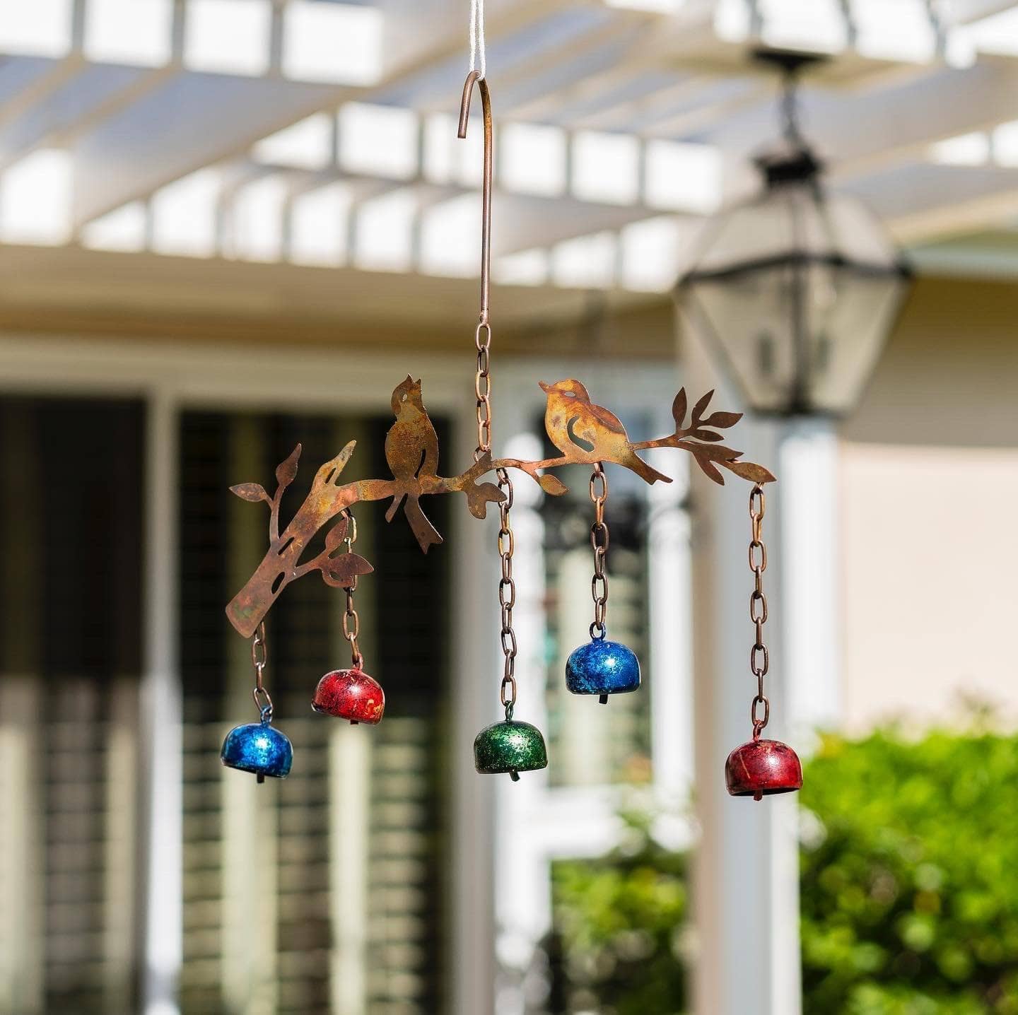 Birds w/Bells Multicolor Wind Chime - Happy Gardens