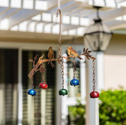 Birds w/Bells Multicolor Wind Chime - Happy Gardens
