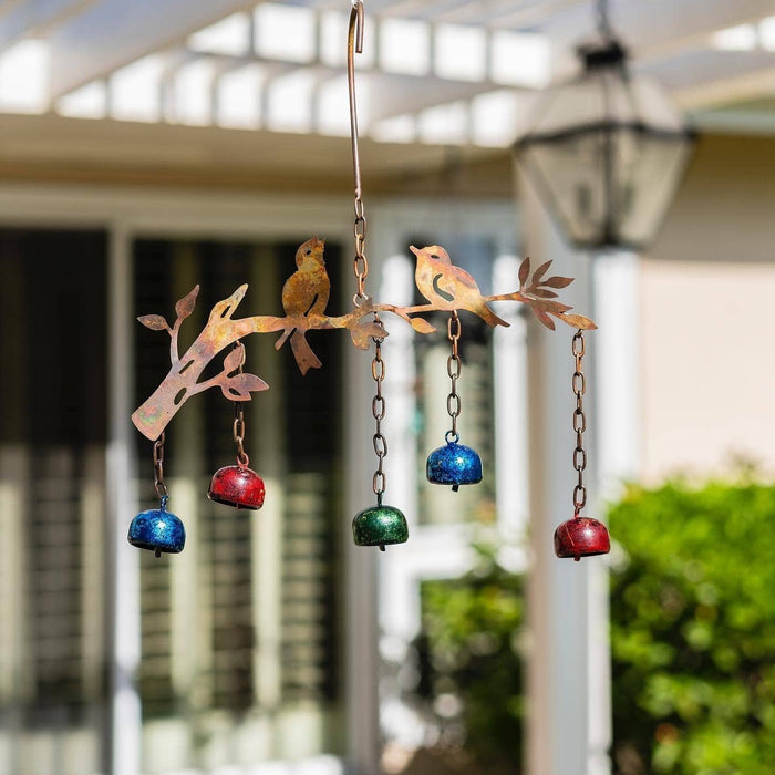 Birds w/Bells Multicolor Wind Chime - Happy Gardens