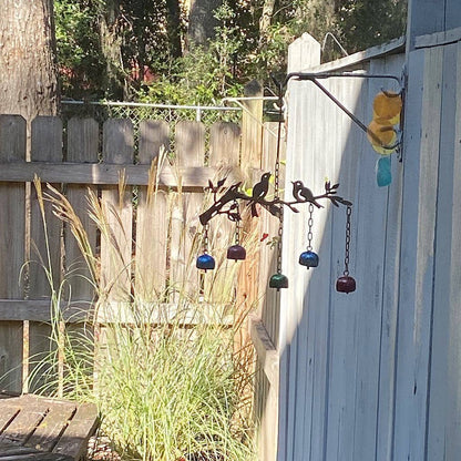 Birds w/Bells Multicolor Wind Chime - Happy Gardens