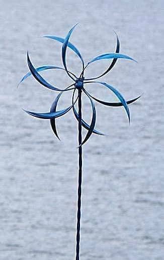 Happy Gardens - 15” Blue Feather Wind Spinner