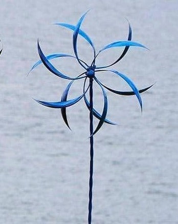 Happy Gardens - 22” Blue Feather Wind Spinner