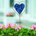 Happy Gardens - Blue Heart Disc Garden Stake