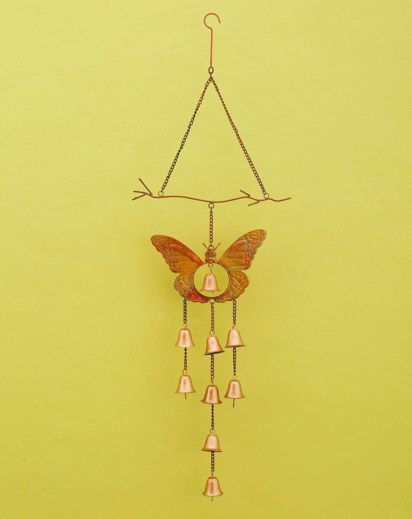 Flamed Butterfly With Bells Wind Chime – Happy Gardens