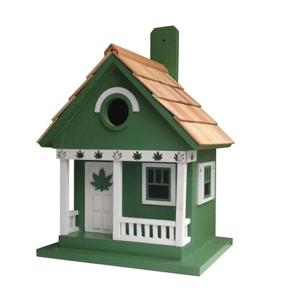 Cannabis Cottage Birdhouse-Happy Gardens