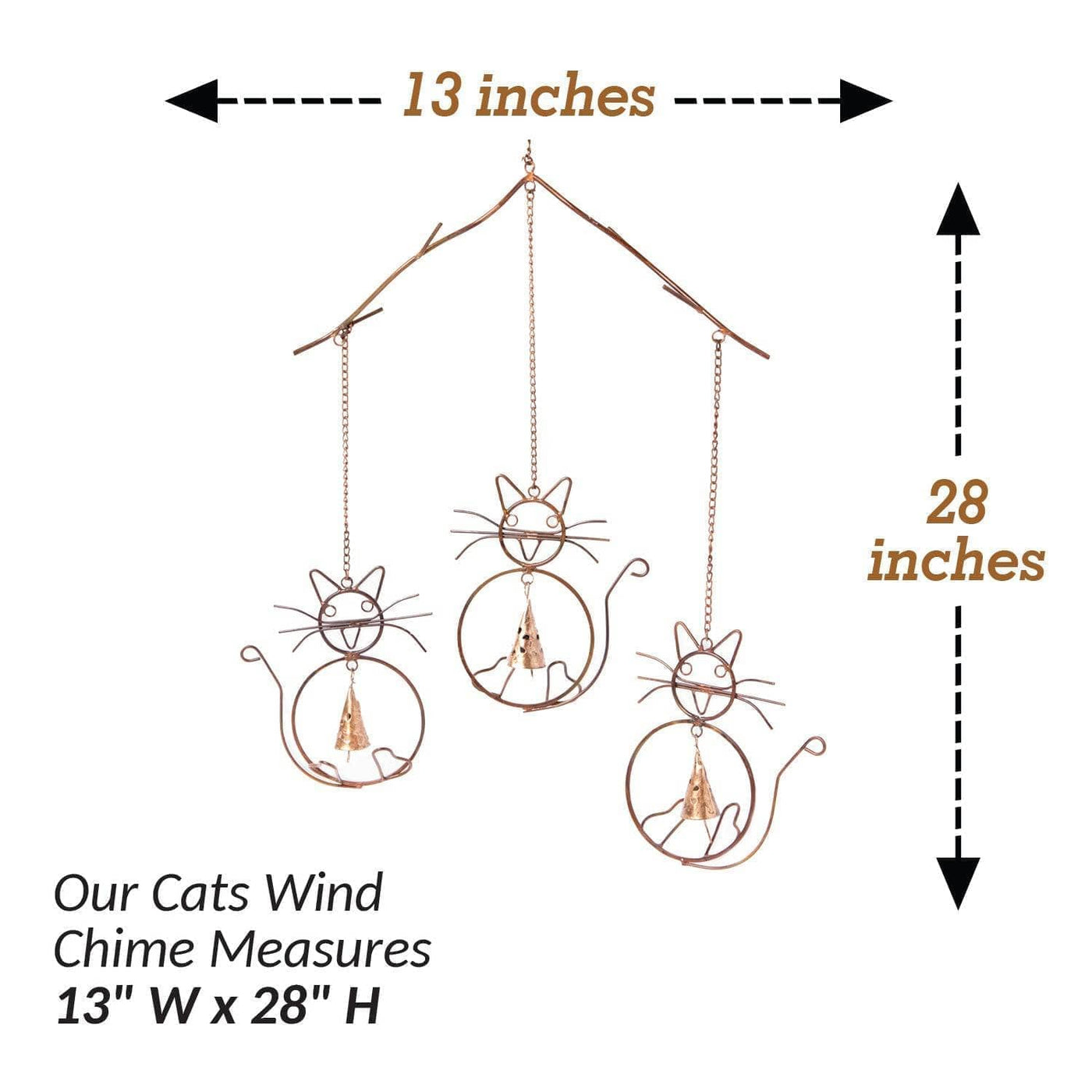 Wind Chime Cats With Bells