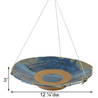 Ceramic Bird Bath, Medium, French Blue - Happy Gardens