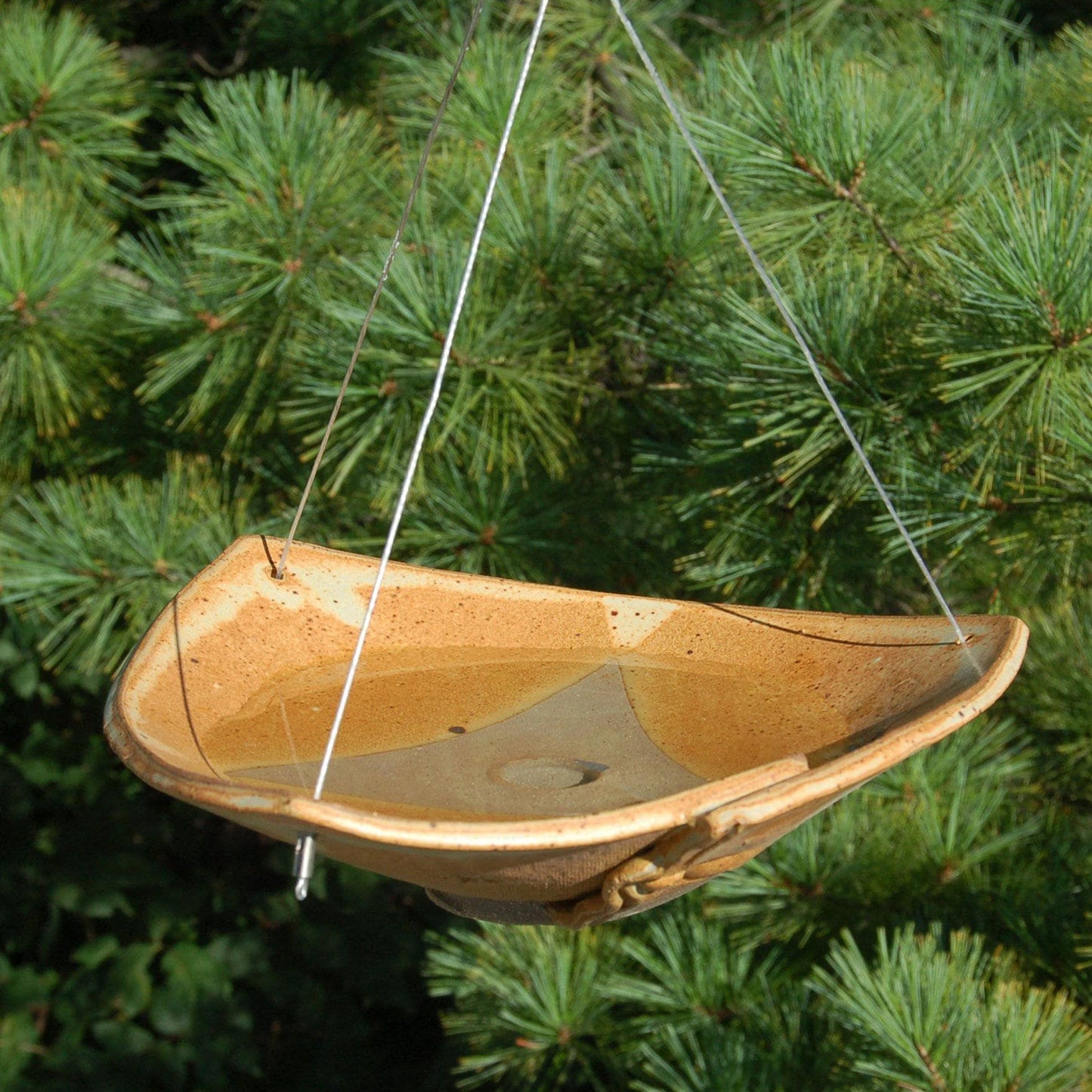 Ceramic Bird Bath, Small, Butternut - Happy Gardens