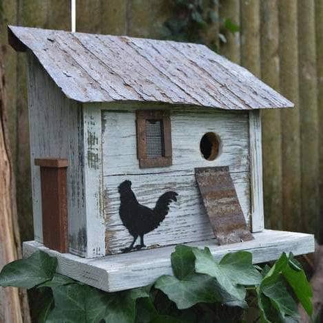 Chicken Coop Bird House-Bird Baths-Happy Gardens