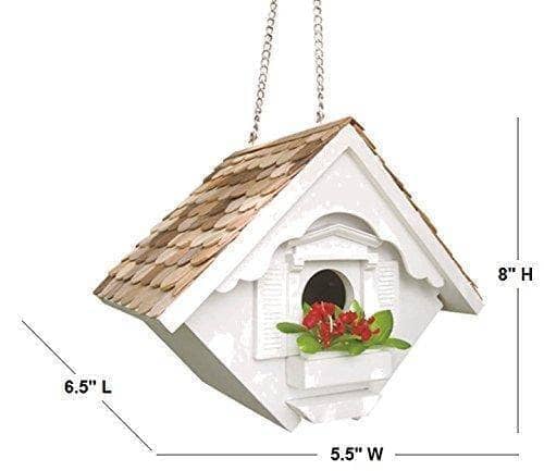 Happy Gardens - Sparrow Christmas Bird House Dimensioned View