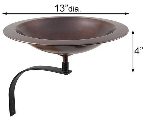 Classic Bird Bath with Wall Bracket-Happy Gardens