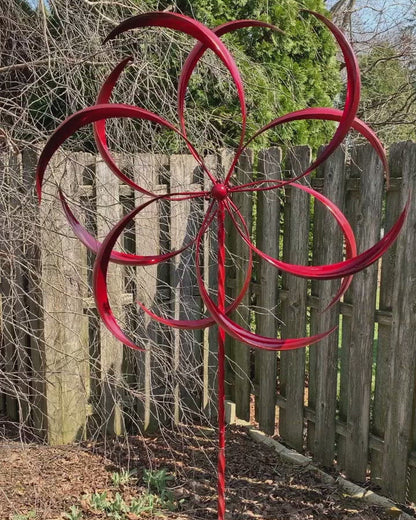 Red Feather Wind Spinner, 22"