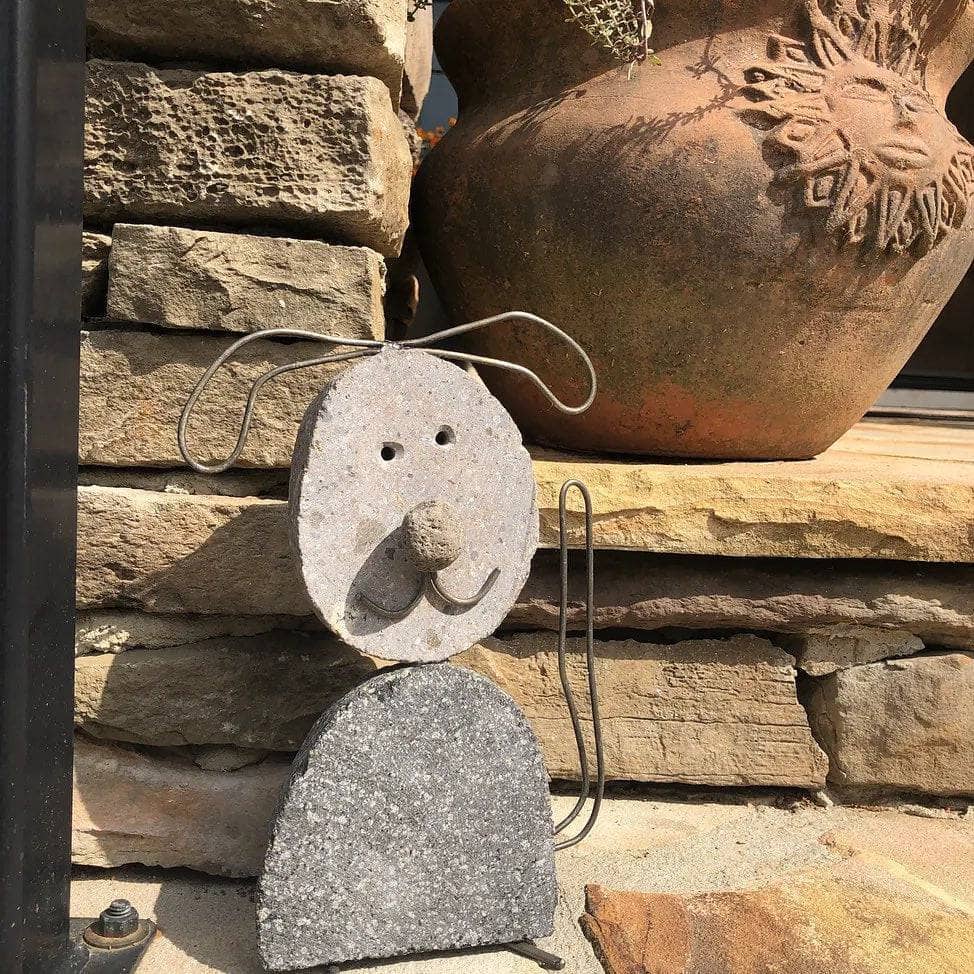 Happy Gardens - Dog River Stone Garden Statue