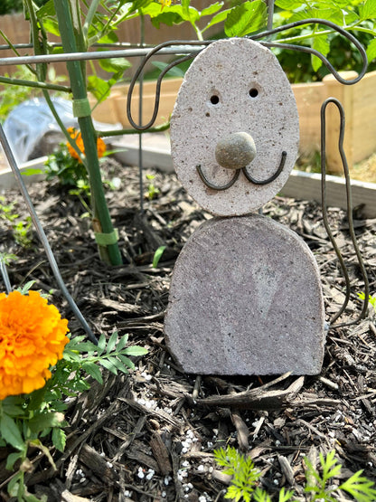 Happy Gardens - Dog River Stone Garden Statue