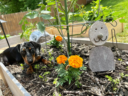 Happy Gardens - Dog River Stone Garden Statue