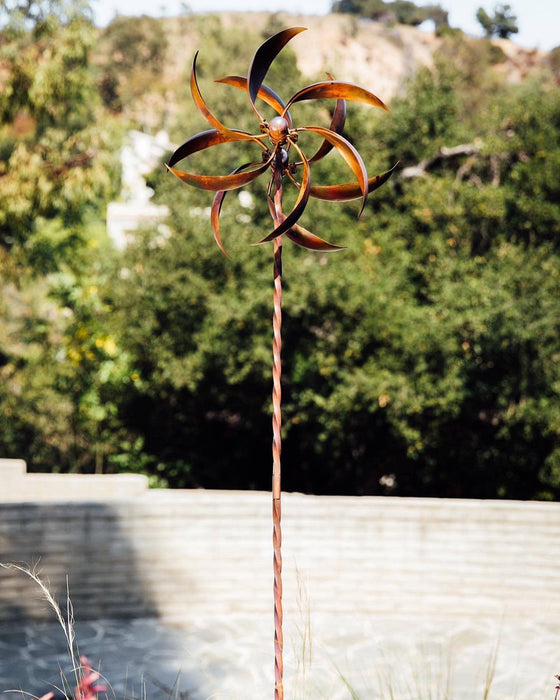 Happy Gardens - 22" Flamed Feather Wind Spinner