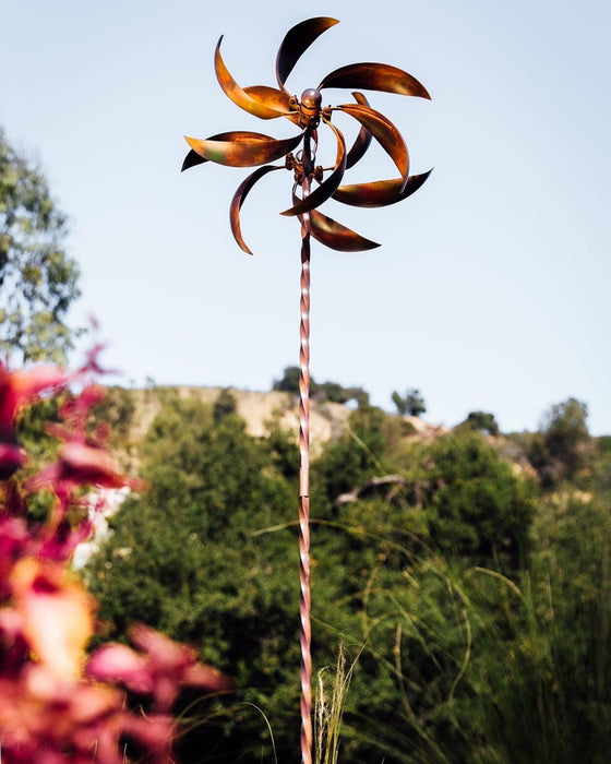 Happy Gardens - 22" Flamed Feather Wind Spinner