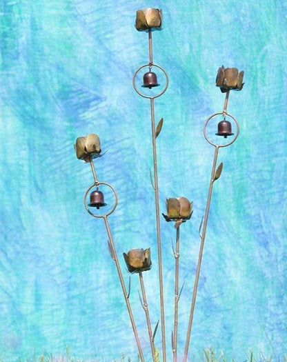 Happy Gardens - Flamed Roses Garden Stake