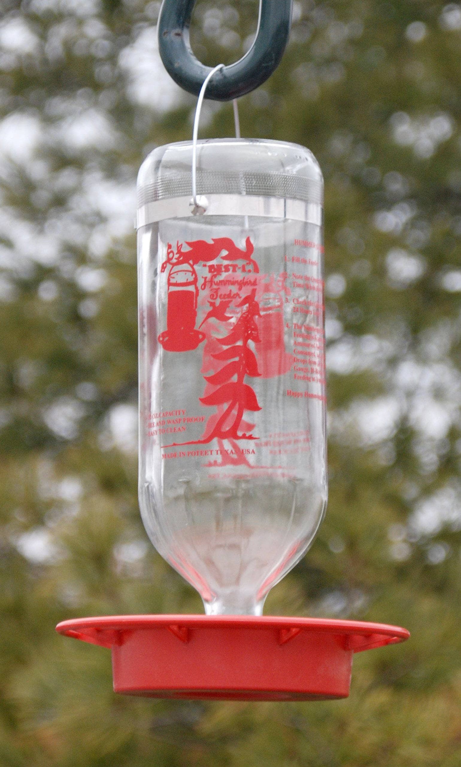 32 oz Glass Hummingbird Feeder