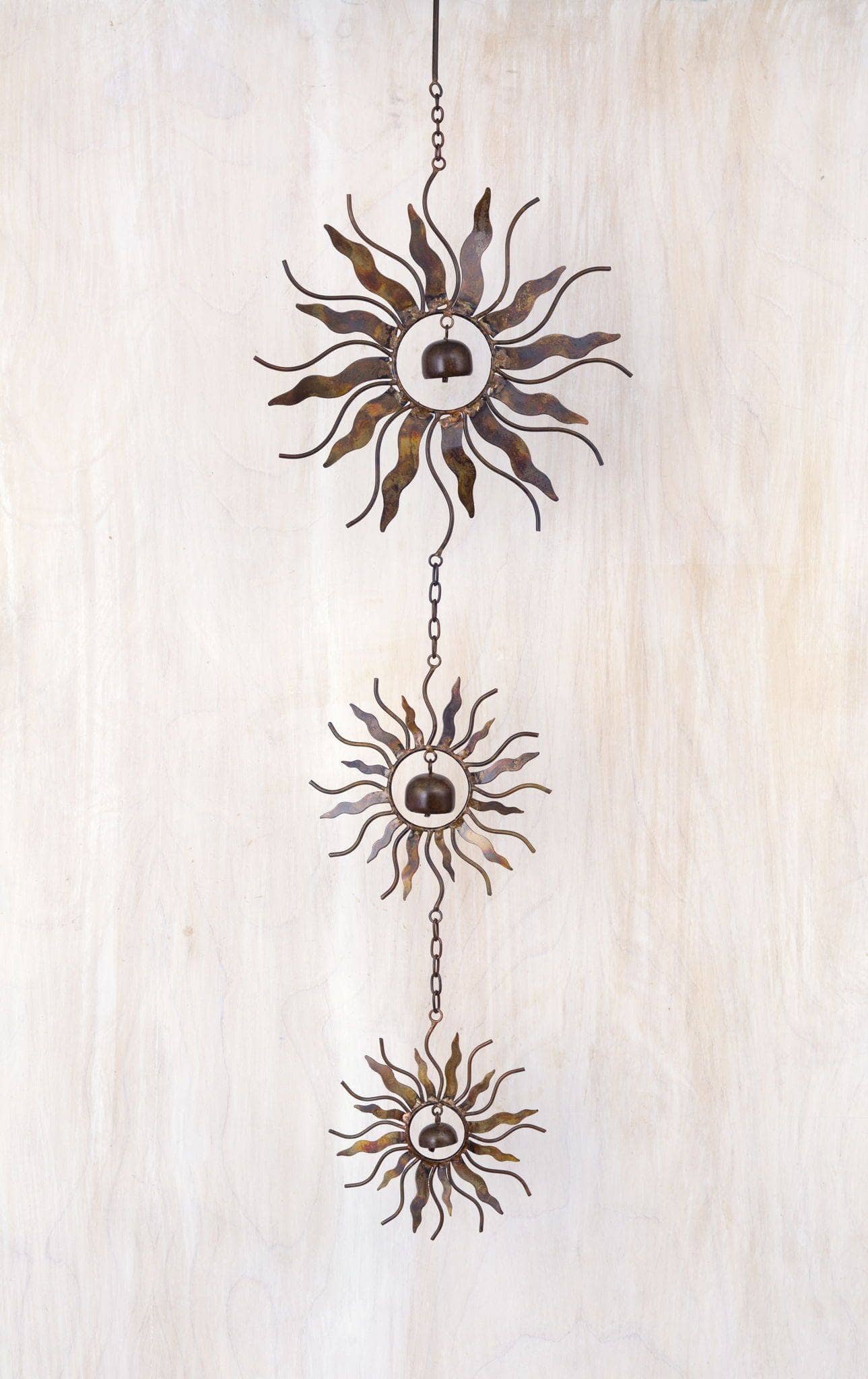 Graduated Sun and Bell Trio Ornament - Happy Gardens